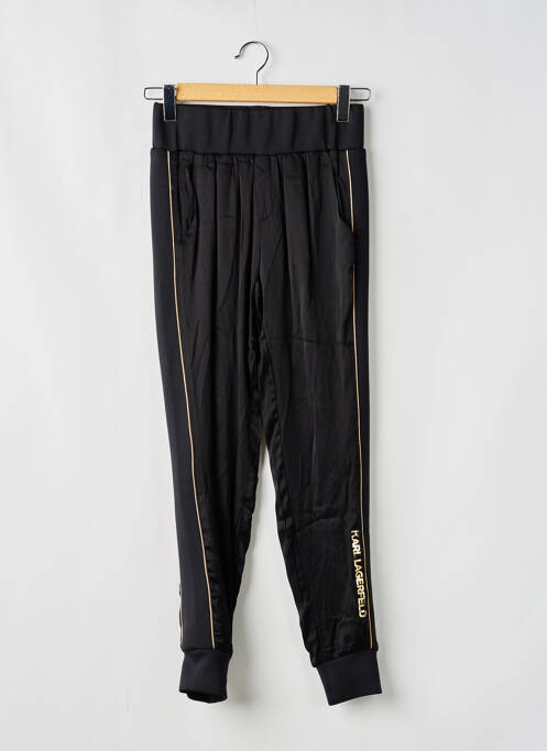 Pantalon drept negru KARL LAGERFELD fată