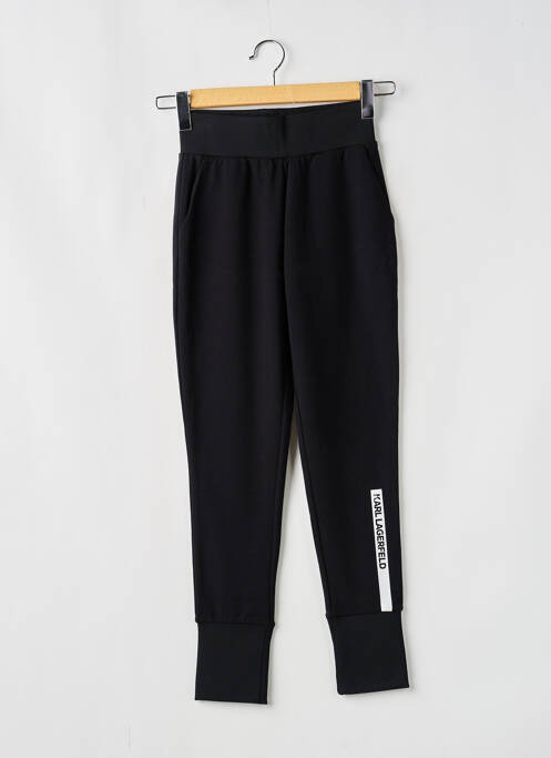 Pantalon drept negru KARL LAGERFELD fată