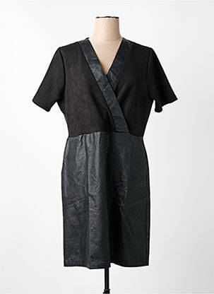 Rochie midi mâneci scurte mâneci scurte negru LA FEE MARABOUTEE femeie