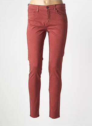 Pantalon slim țesătură poplin mărime normală roșu CARLA KOPS femeie