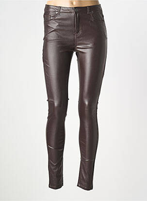 Pantalon slim talie înaltă talie înaltă maro închis B.YOUNG femeie