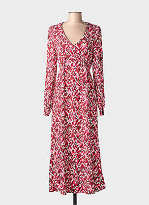 Rochie lungă mâneci lungi mâneci lungi roz ÉTYMOLOGIE femeie