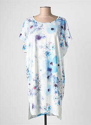 Rochie midi imprimeu fantezie mâneci scurte albastru ESPRIT DE LA MER femeie