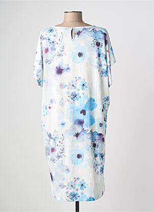 Rochie midi imprimeu fantezie mâneci scurte albastru ESPRIT DE LA MER femeie