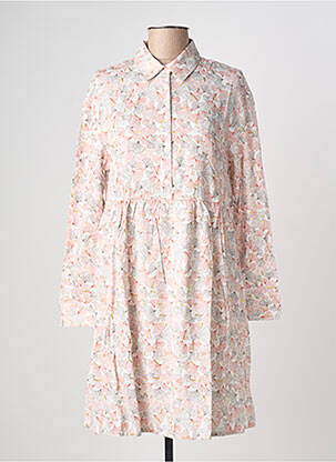 Rochie midi imprimeu fantezie mâneci lungi alb ESPRIT DE LA MER femme