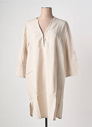 Rochie midi mâneci lungi mâneci lungi bej ESPRIT DE LA MER femme