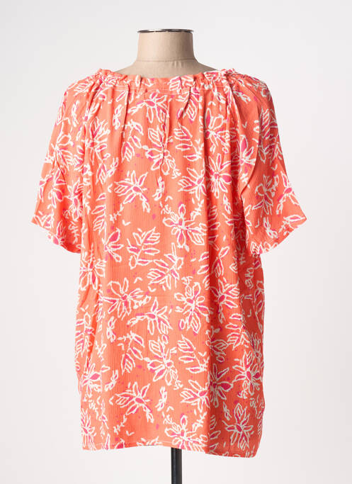 Top imprimeu fantezie mâneci scurte portocaliu ÉTYMOLOGIE femme