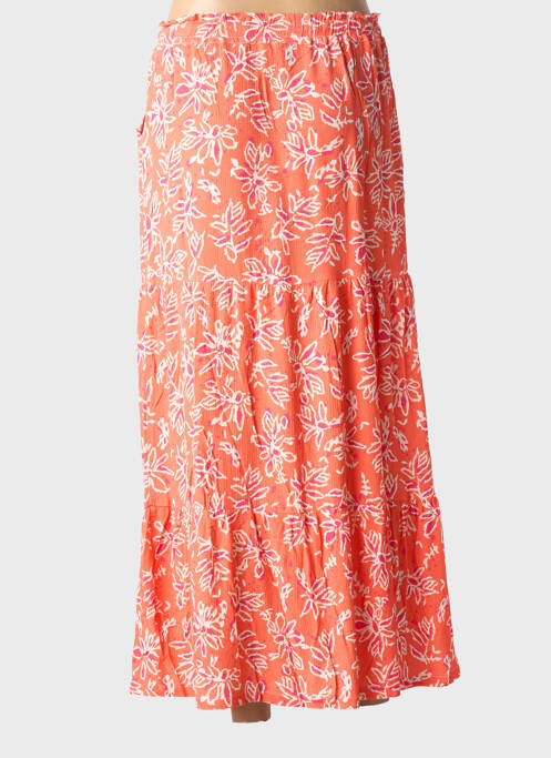 Fustă lungă țesătură crep portocaliu ÉTYMOLOGIE femme