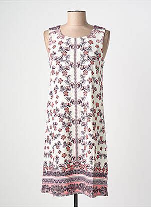 Rochie midi imprimeu fantezie fără mâneci alb ESPRIT DE LA MER femme