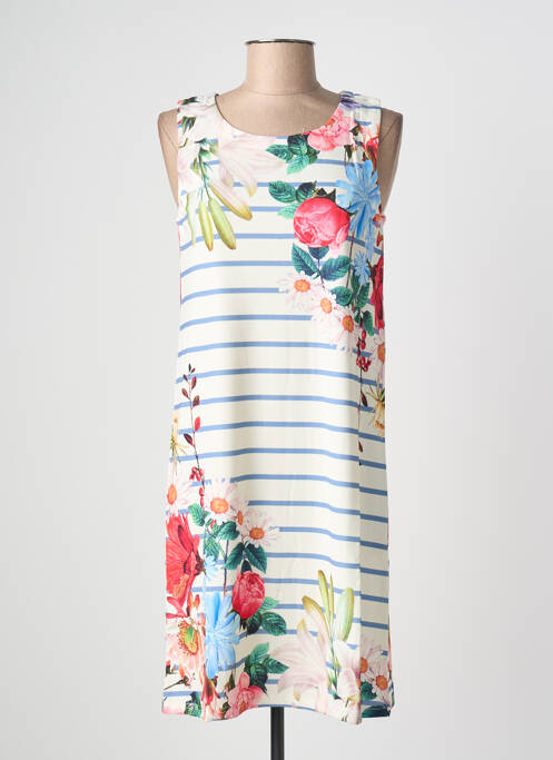 Rochie midi imprimeu fantezie fără mâneci alb ESPRIT DE LA MER femme