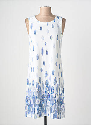 Rochie midi imprimeu fantezie fără mâneci albastru ESPRIT DE LA MER femme