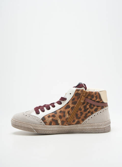 Adidași închidere cu fermoar și șireturi toc plat până la 3 cm maro FINDLAY femme