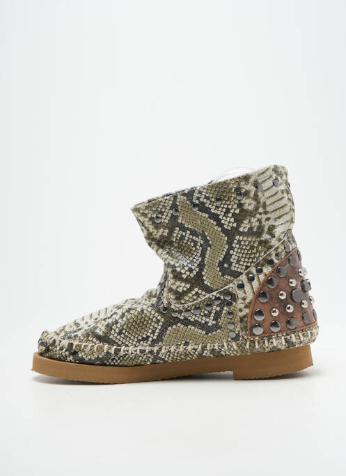 Botine/ghete toc mic toc plat până la 3 cm verde N°11 femme