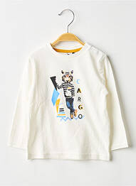 Tricou mâneci lungi mâneci lungi alb 3 POMMES garcon