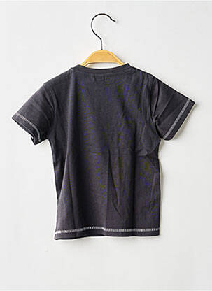 Tricou croială dreaptă mâneci scurte gri 3 POMMES băiat