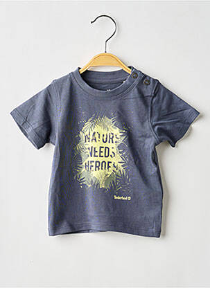 Tricou serigrafie flockată mâneci scurte albastru TIMBERLAND băiat
