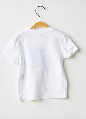 Tricou croială dreaptă mâneci scurte alb 3 POMMES băiat