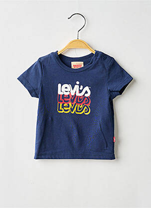 Tricou serigrafie flockată mâneci scurte albastru LEVI'S băiat