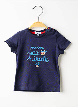 Tricou serigrafie flockată mâneci scurte albastru ABSORBA băiat