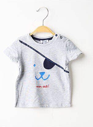 Tricou croială dreaptă mâneci scurte gri ABSORBA băiat