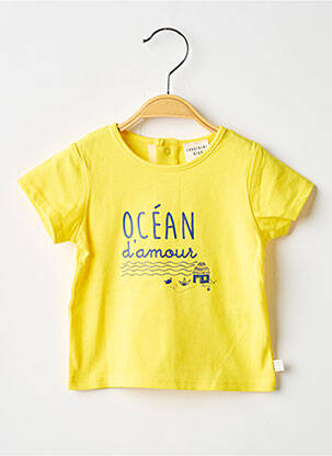 Tricou serigrafie flockată mâneci scurte verde CARREMENT BEAU băiat
