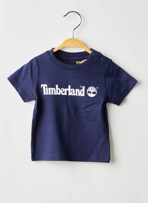 Tricou serigrafie flockată mâneci scurte albastru TIMBERLAND garcon