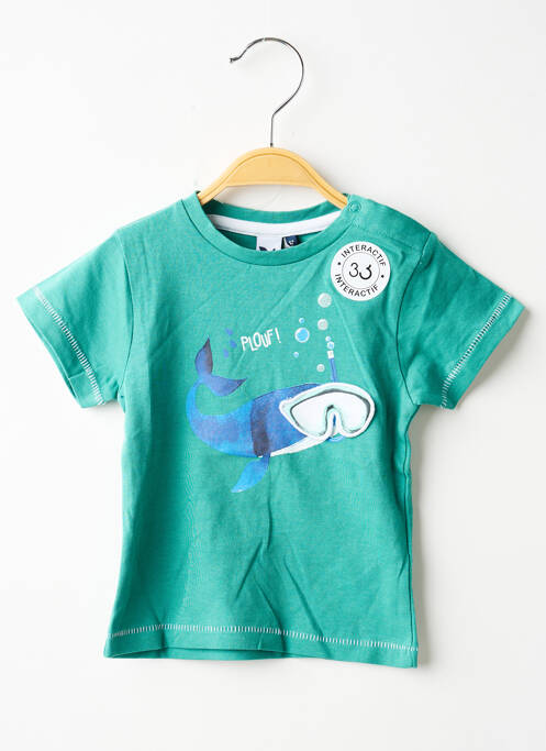 Tricou verde 3 POMMES băiat