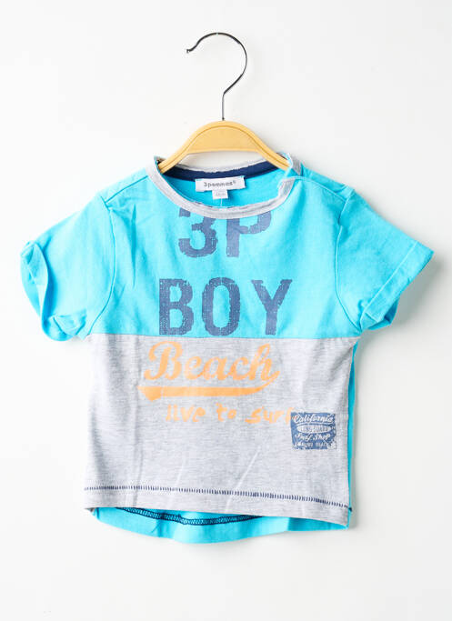 Tricou albastru 3 POMMES băiat