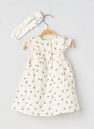 Rochie midi mâneci scurte mâneci scurte bej 3 POMMES fată