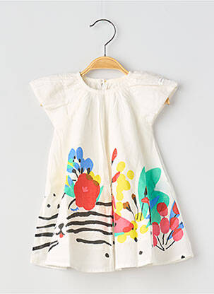 Rochie midi mâneci scurte mâneci scurte bej CATIMINI fată