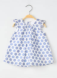 Rochie midi închidere cu fermoar la spate mâneci scurte albastru ABSORBA fille