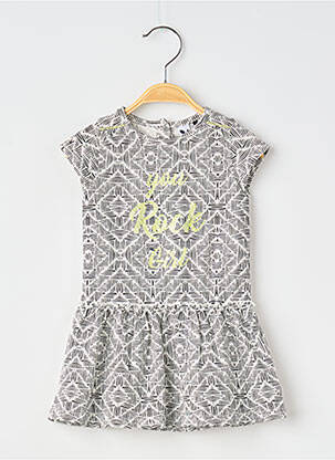 Rochie midi mâneci scurte mâneci scurte gri 3 POMMES fată