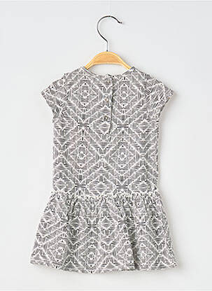 Rochie midi mâneci scurte mâneci scurte gri 3 POMMES fată