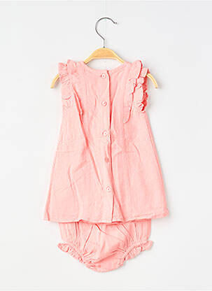 Set șort țesătură poplin roz 3 POMMES fată