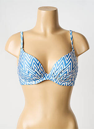Sutien de costum de baie elasticitate top triunghiuri albastru WATERCULT femeie