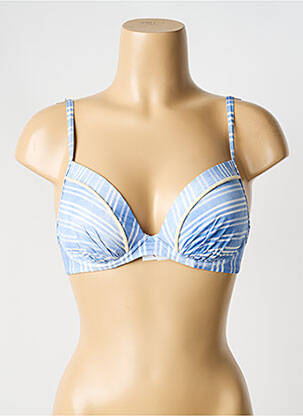Sutien de costum de baie elasticitate top triunghiuri albastru WATERCULT femeie