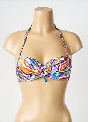 Sutien de costum de baie elasticitate top sutien modelat albastru ANTIGEL femeie