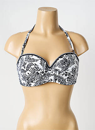 Sutien de costum de baie elasticitate top sutien modelat alb ANTIGEL femeie