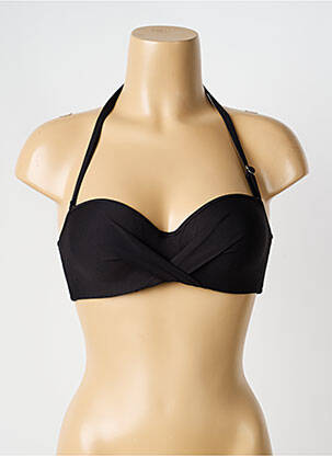 Sutien de costum de baie elasticitate top sutien modelat negru ANTIGEL femeie
