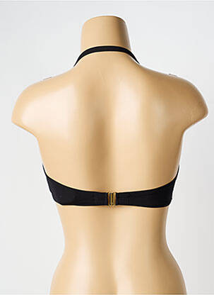 Sutien de costum de baie elasticitate sutien balconet cu decolteu înalt negru ANTIGEL femeie