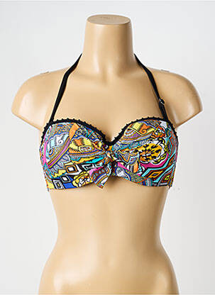 Sutien de costum de baie elasticitate top bentiță negru ANTIGEL femeie