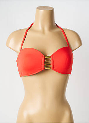 Sutien de costum de baie elasticitate top sutien modelat portocalie HUIT femeie