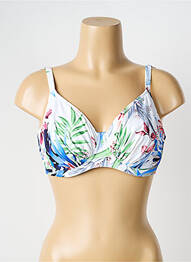 Sutien de costum de baie elasticitate sutien cupe întregi cu decolteu înalt alb FANTASIE femme