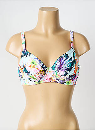 Sutien de costum de baie elasticitate sutien cupe întregi cu decolteu înalt alb FANTASIE femeie