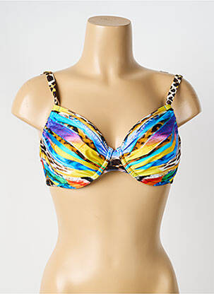 Sutien de costum de baie elasticitate sutien cupe întregi cu decolteu înalt albastru SUNFLAIR femeie
