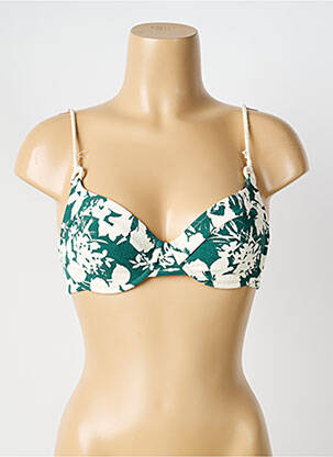 Sutien de costum de baie elasticitate sutien balconet cu decolteu înalt verde WATERCULT femeie