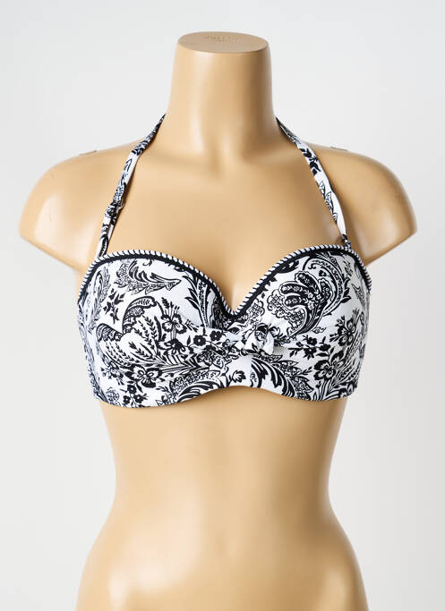 Sutien de costum de baie alb ANTIGEL femeie