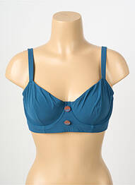 Sutien de costum de baie elasticitate sutien cupe întregi cu decolteu înalt albastru SIMONE PERELE femme