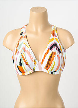 Sutien de costum de baie elasticitate sutien cupe întregi cu decolteu înalt alb FREYA femeie