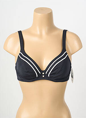 Sutien de costum de baie elasticitate sutien cupe întregi cu decolteu înalt negru LIDEA femeie